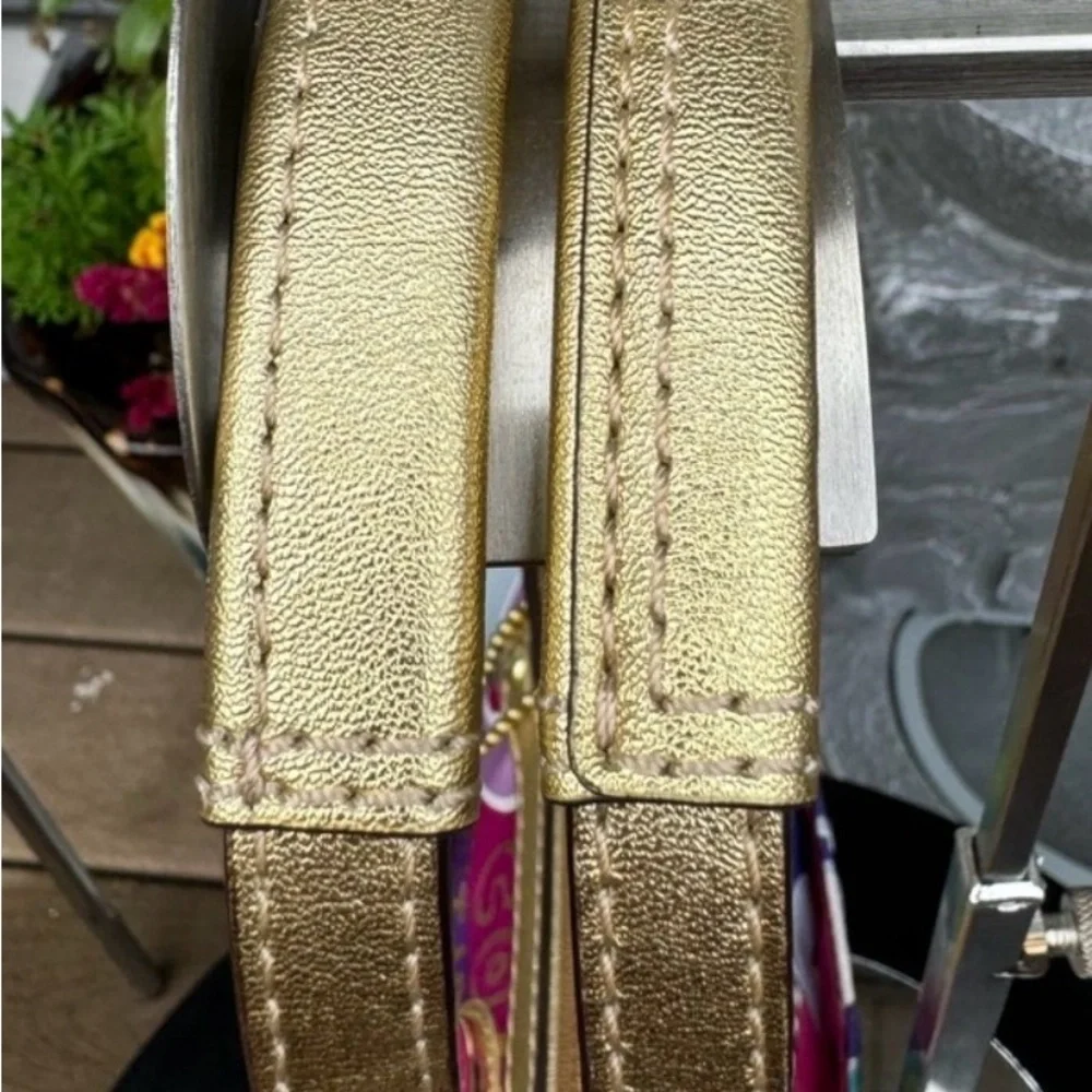 COACH POPPY Colorful Graphic Tote with Gold Handles! Limited Edition! - Picture 7 of 8